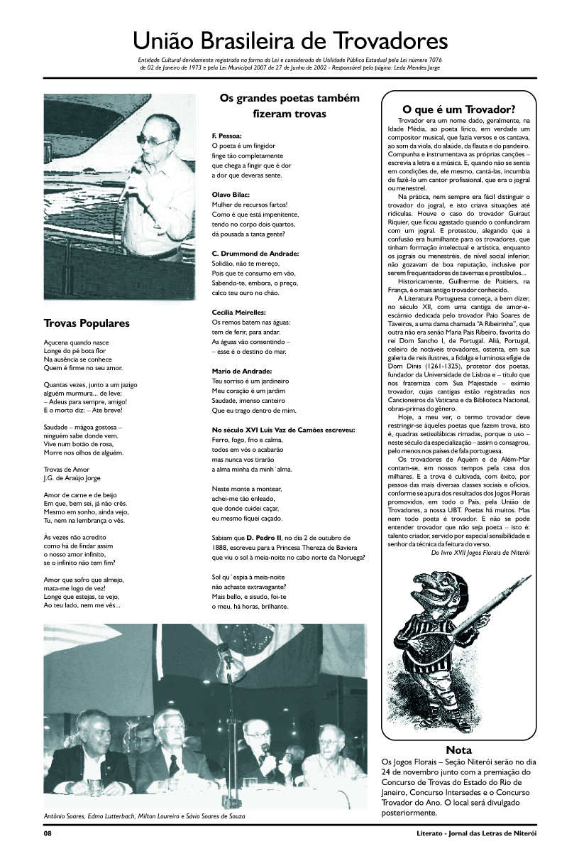 Literato 10 - Novembro - 2012 - Pág. 08 - União Brasileira de Trovadores