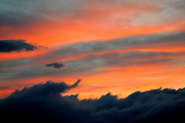 Nuages en feu ...