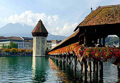 Le pont de la Chapelle de Lucerne...