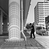 Column of a pedestrian deck