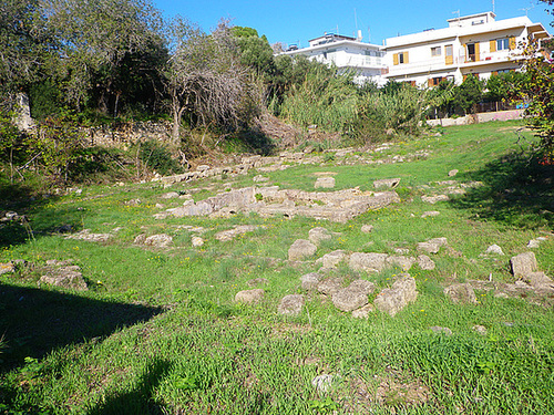 Cour d'une villa hellénistique.