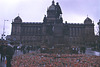 Vaclav Havel Memorial Display, Picture 7, Edited Version, Vaclavske Namesti, Prague, CZ, 2011