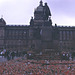 Vaclav Havel Memorial Display, Picture 7, Edited Version, Vaclavske Namesti, Prague, CZ, 2011