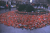 Vaclav Havel Memorial Display, Picture 10, Edited Version, Vaclavske Namesti, Prague, CZ, 2011