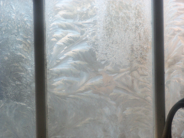 Ice formed on the inside of my porch