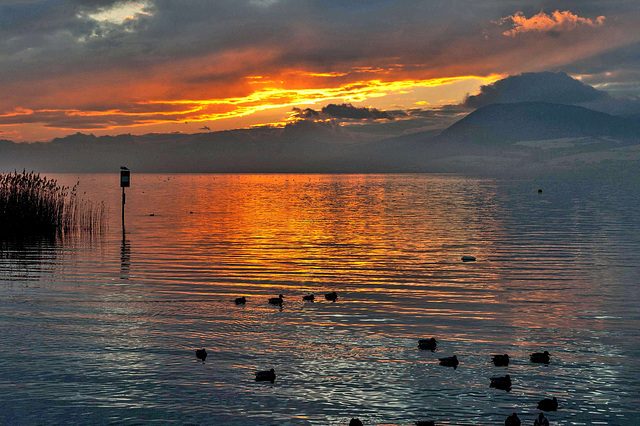 Nuages en feu...