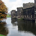 Outer walls and moat of Beaumaris Castle