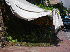 Etals de pastèques.