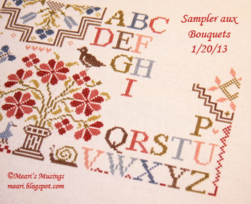 Sampler aux Bouquets 1/20/13