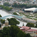 Tbilisi- View of the Peace Bridge, Mtkvari River and Cultural Centre from Nariqala Fortress