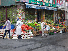 Etal de légumes.