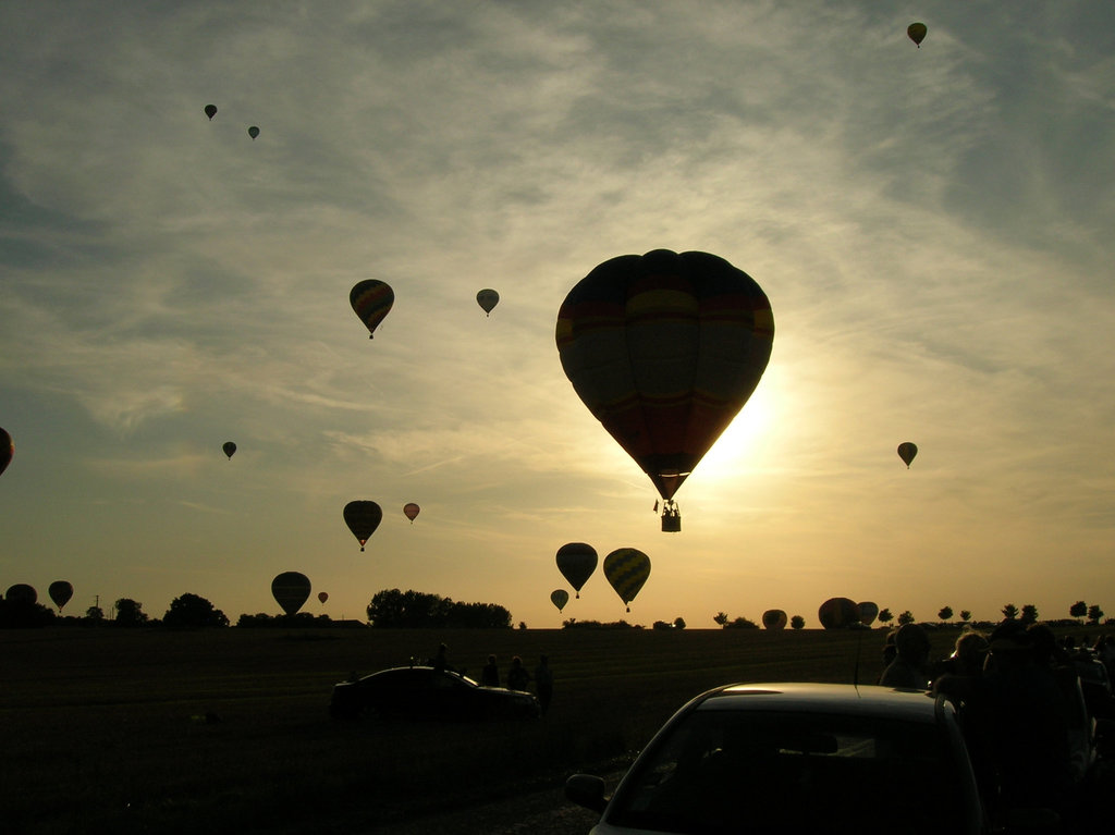 Montgolfière cache soleil
