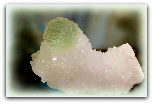 Fluorite sur Quartz- Maroc