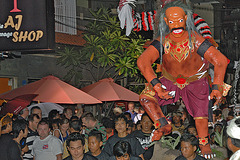 Ogoh-Ogoh statue walking on the audience