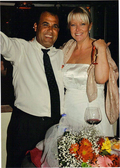 Mandi & Dogan celebrating their marriage