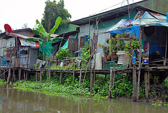Simple housing along Klong Sam