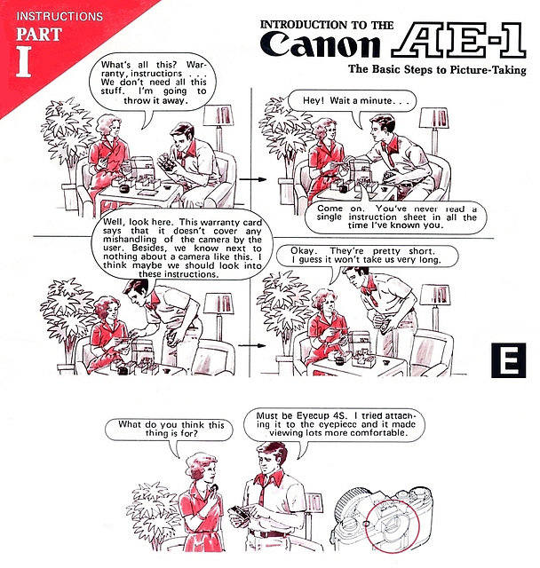 Instructions for my second hand Canon AE-1