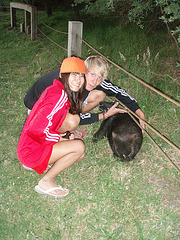 group portrait with wombat