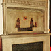 st.botolph aldersgate, london,tomb of 1563 of lady anne packington and her husband sir joseph , incised and painted to look akin to a brass