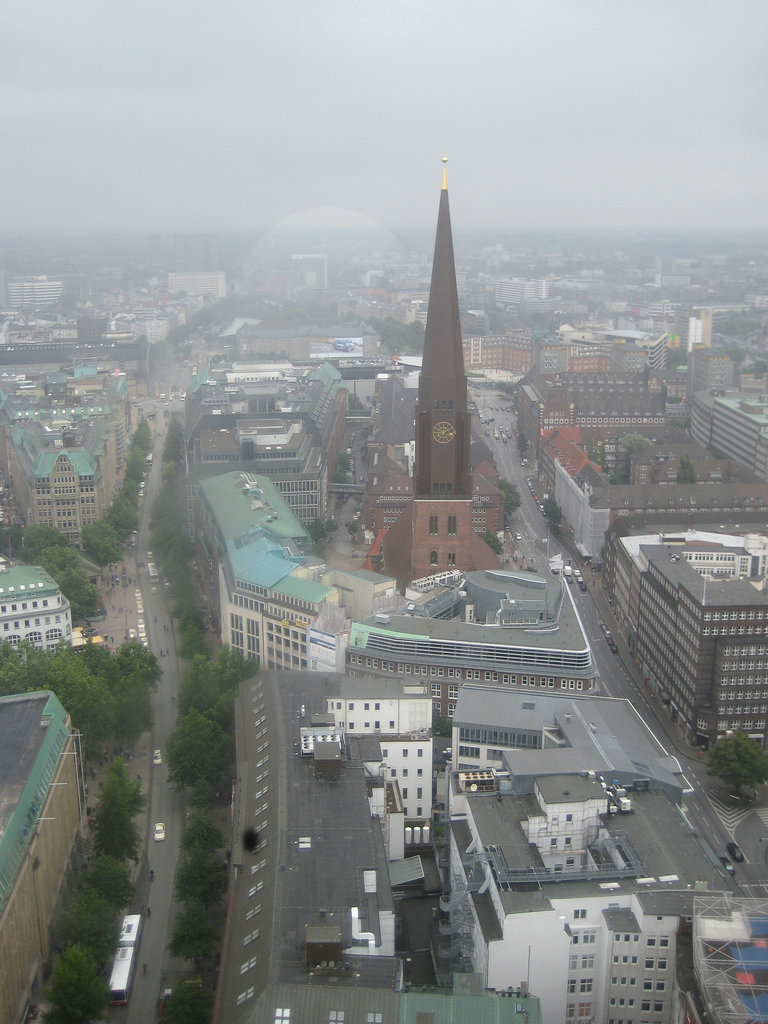 St. Jacobi, Blick aus dem Turm von St. Petri