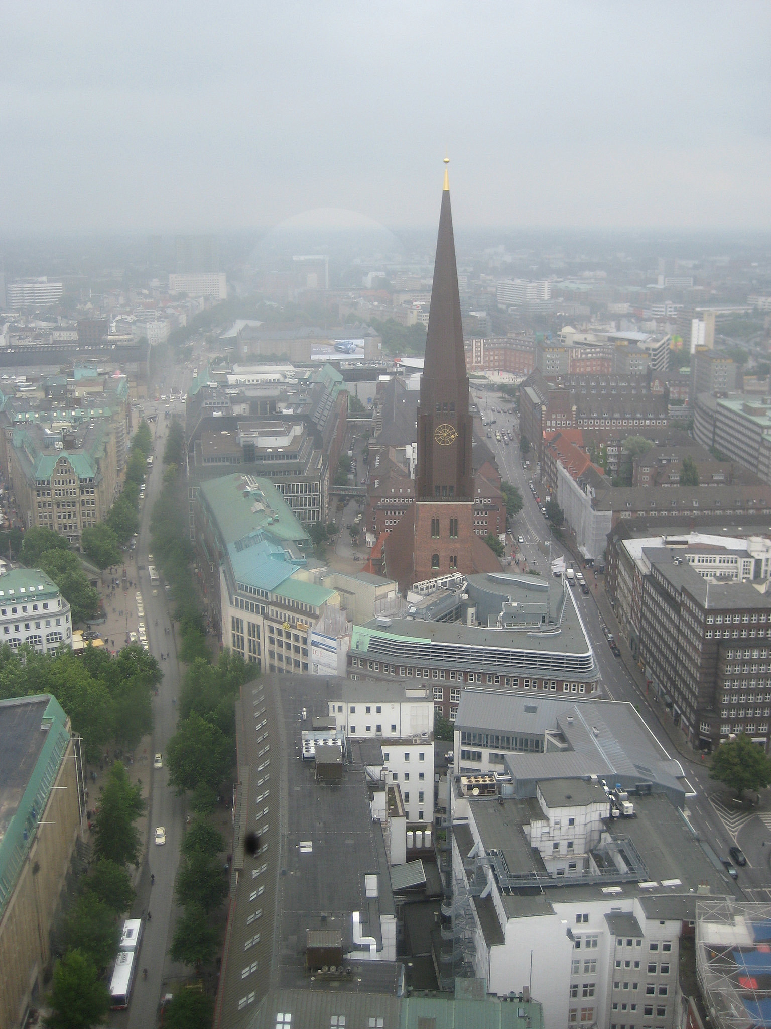St. Jacobi, Blick aus dem Turm von St. Petri