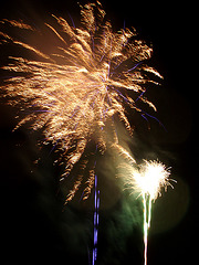 fireworks on the Waratah foreshore
