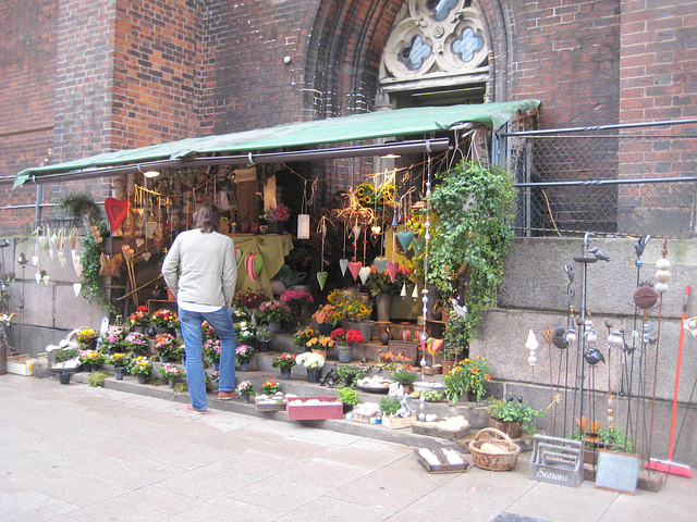 Blumenladen an der Kirche St. Petri