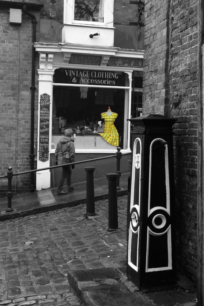 Yellow Dress in the Window