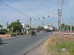 Level crossing near Thanonchira Jn