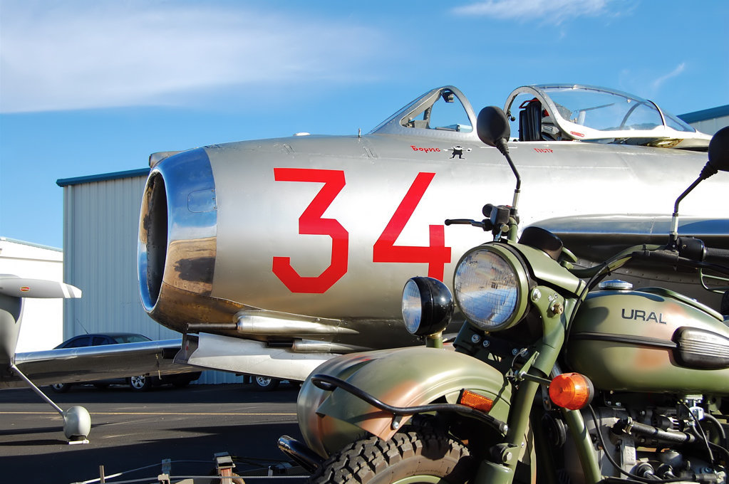 MiG-17 N1713P "Boris" and Ural Motorcycle Sidecar