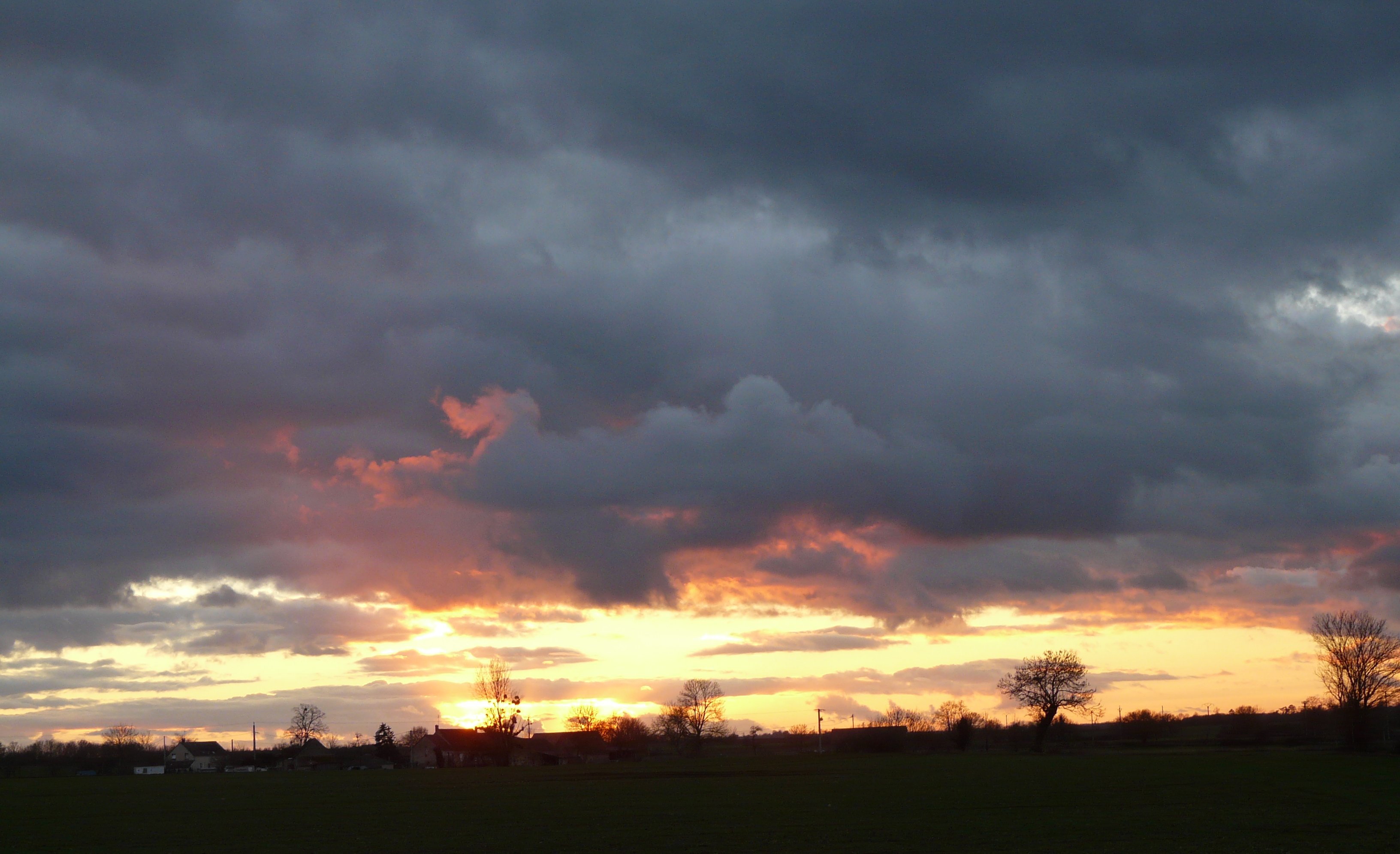 coucher de soleil dans l'Indre