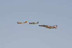 Heritage Flight Conference 2012 - Curtiss P-40 Warhawk, North American A-36 Apache, and McDonnell Douglas F-4 Phantom