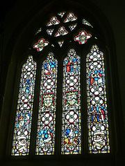 bicton church; heraldic obituary window