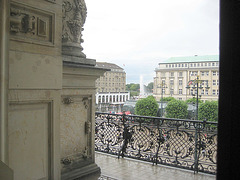 Blick aus dem Rathaus