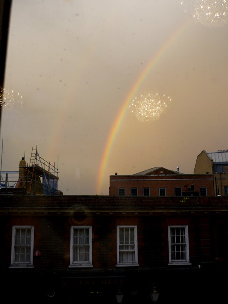 Double rainbow (with 'UFOs')