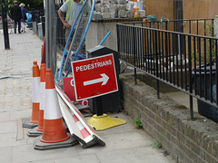 Pedestrians - hop over fence?