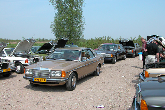 I spend my saturday afternoon at a Mercedes W123-meeting