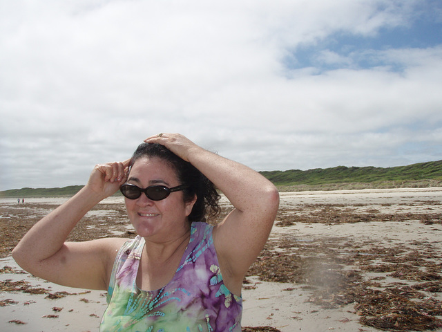 at Sandy Point with Sue & Ella