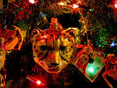 Leopard Head Christmas Tree Ornament