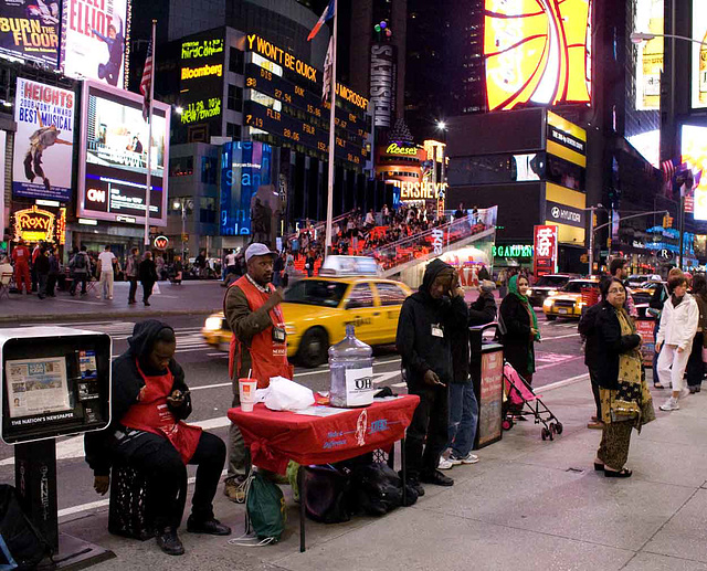 Homeless-collection Times Square