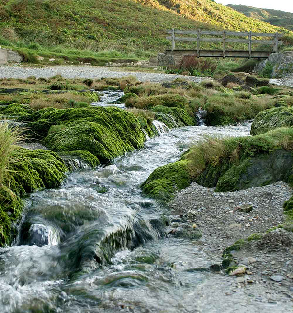 Beach waterfall