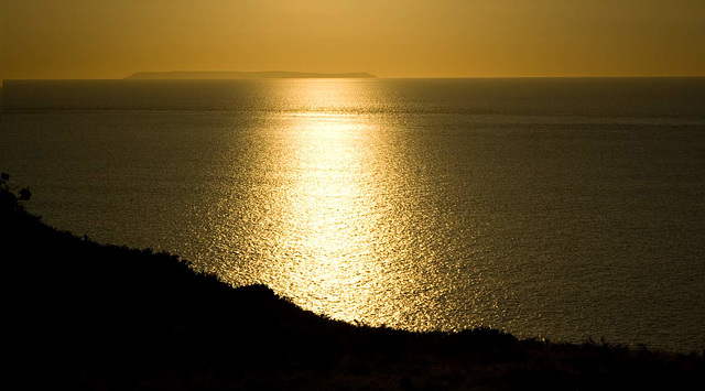 Sunset over Lundy