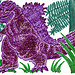 Grape-colored Godzilla in Greenery