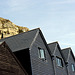 cliffs above the huts