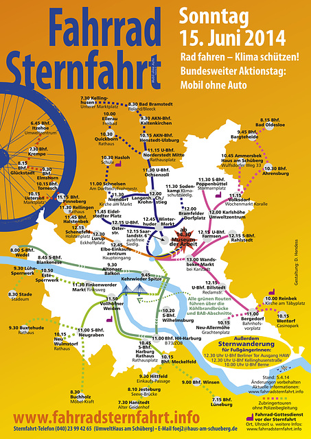 Fahrrad - Sternfahrt 2014, Hamburg
