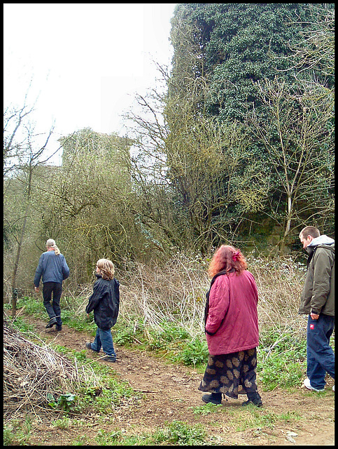 walk around the viaduct piers