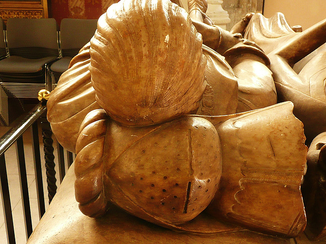 st.helen bishopsgate, london,detail of tomb of sir john crosby,+1476 and wife