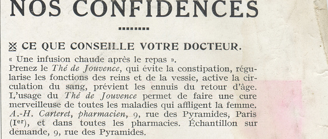 remède en 1929