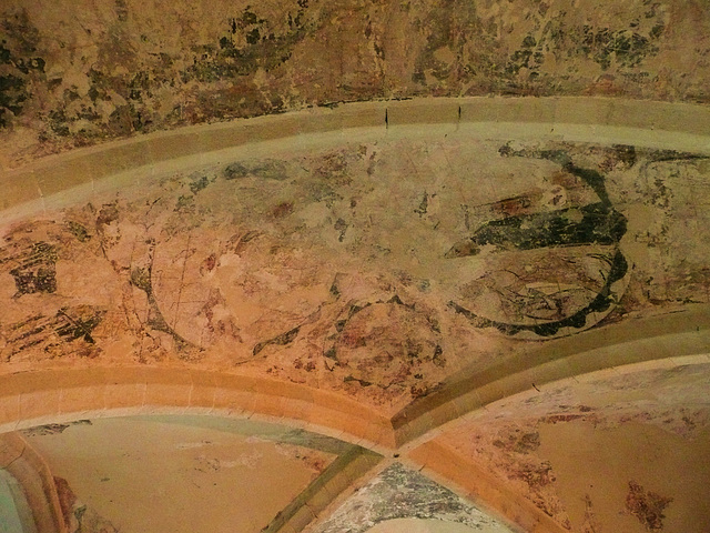 rochester cathedral murals,murals on n.e.crypt ceiling, c14 roundels including doubting thomas