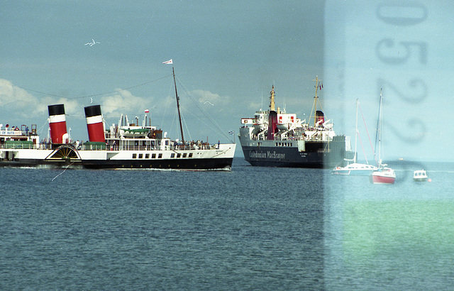 Waverley and CalMac Ferry - end of film !
